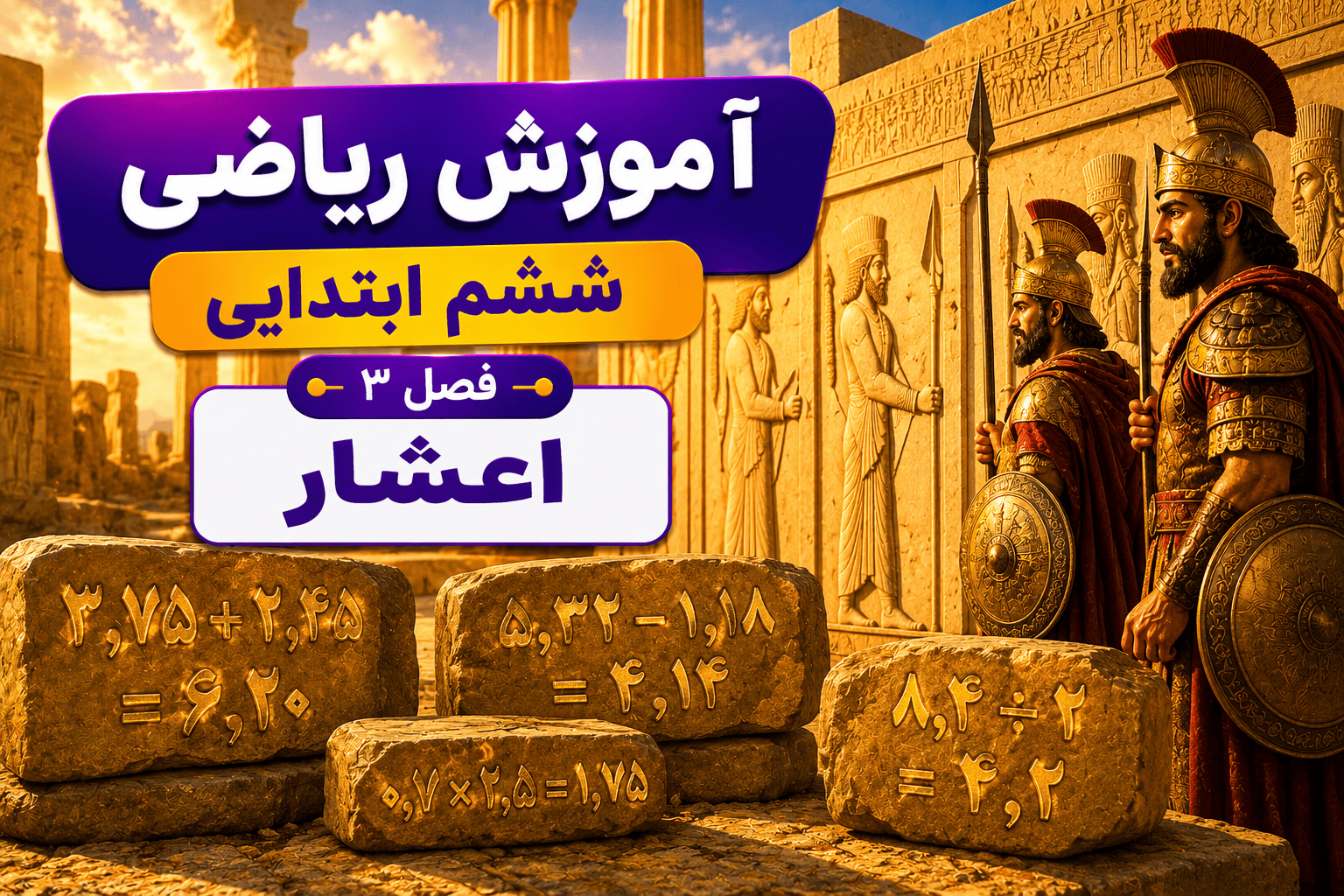 آموزش تصویری فصل ۳ ریاضی ششم | اعشار را قورت بده!