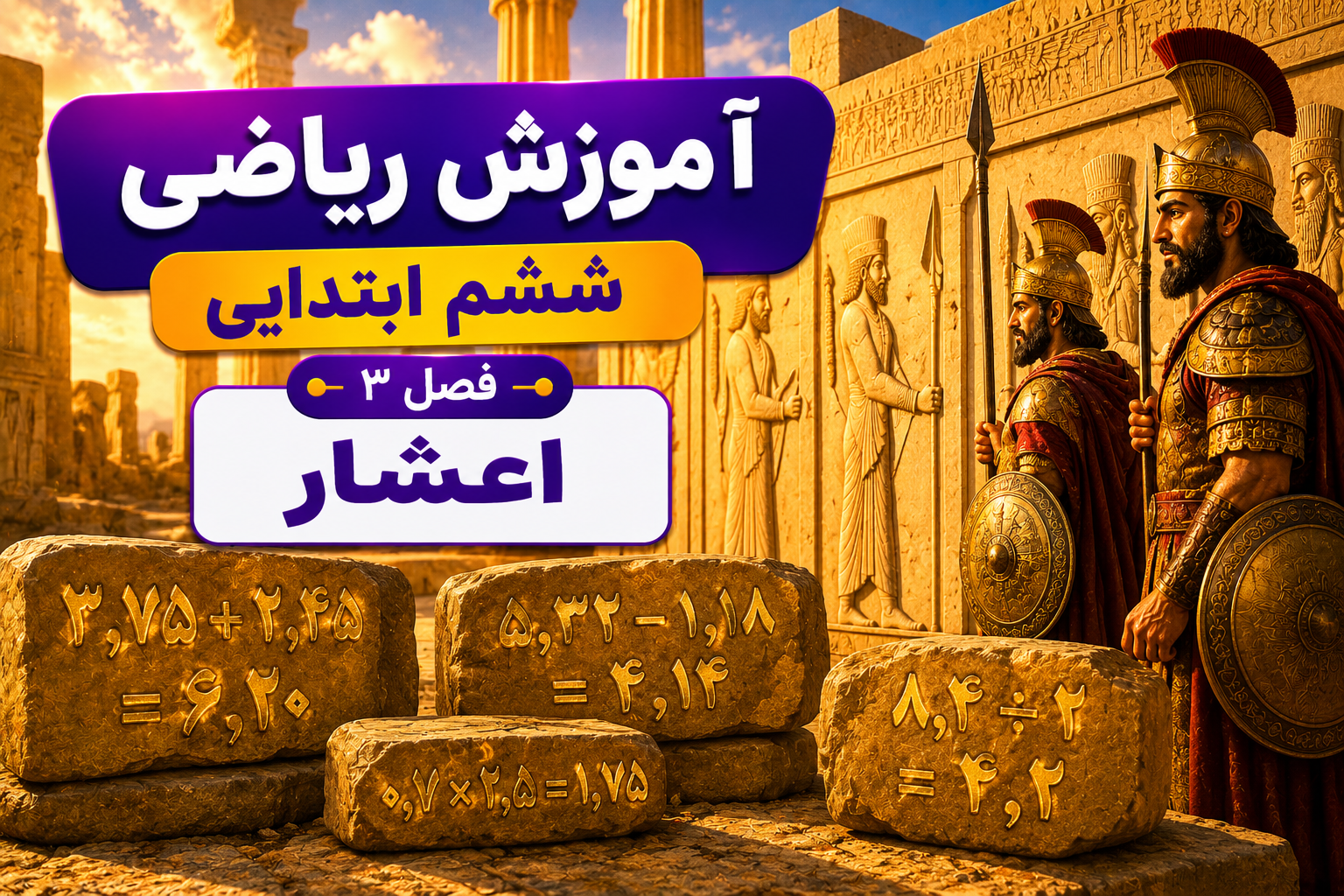 آموزش تصویری فصل ۳ ریاضی ششم | اعشار را قورت بده!