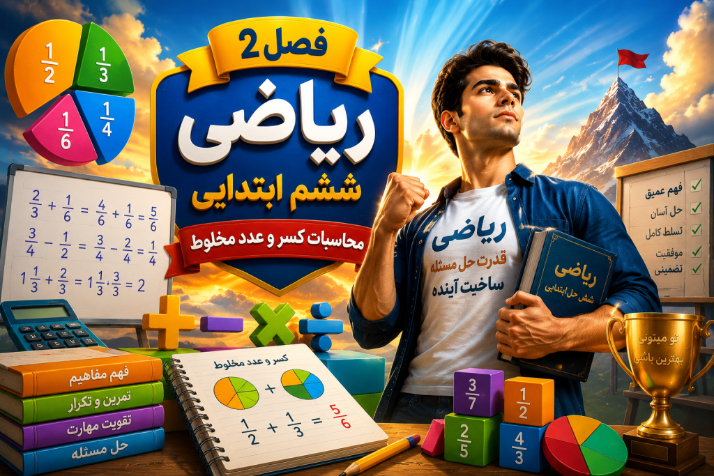 آموزش تصویری ساده فصل 2 ریاضی ششم