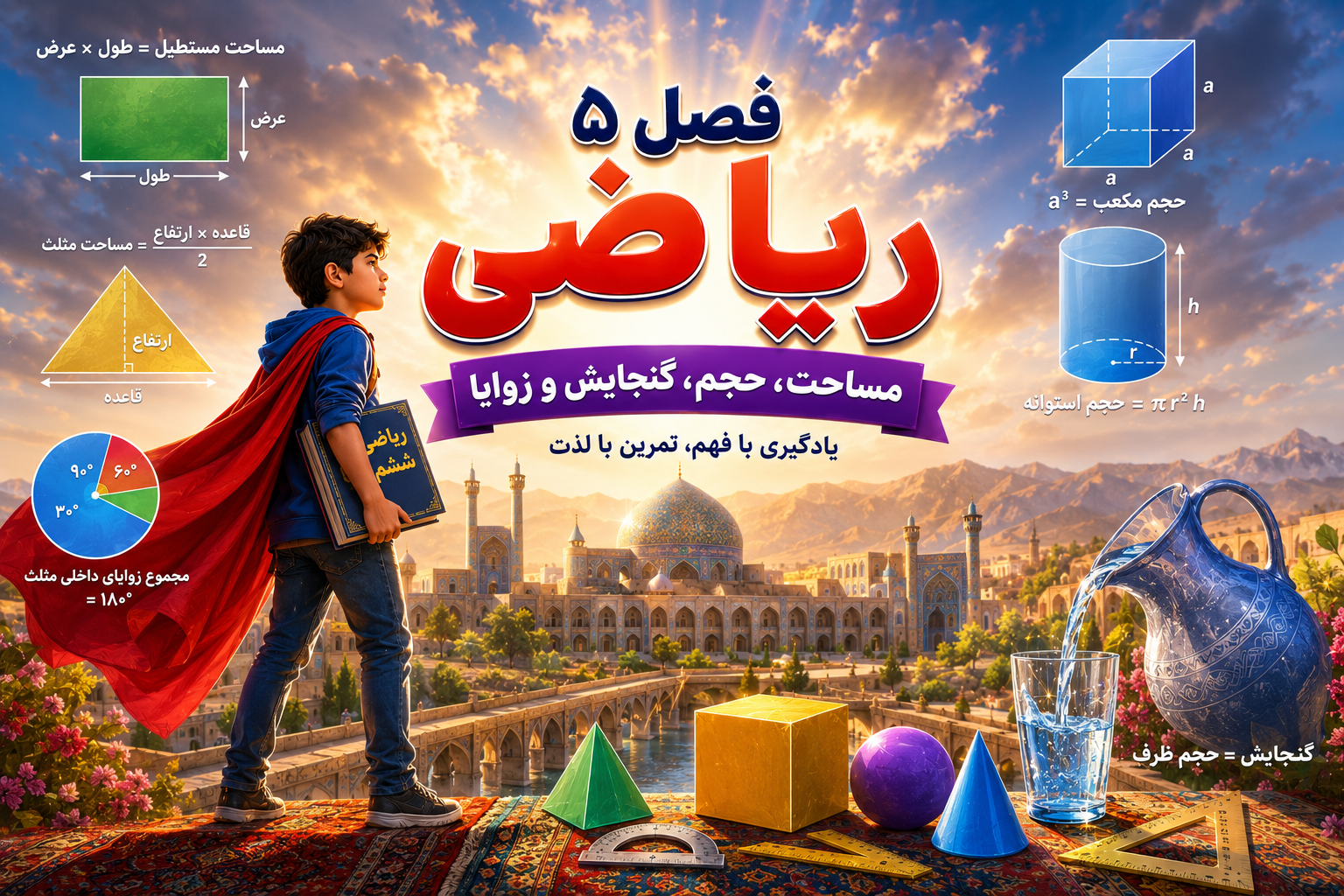 آموزش تصویری فصل ۵ ریاضی ششم | هندسه ریاضی ششم را قورت بده!