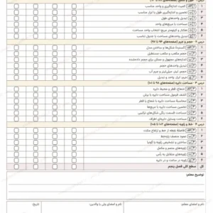 پیشنمایش کارنامهٔ توصیفی فصل پنجم ریاضی ششم