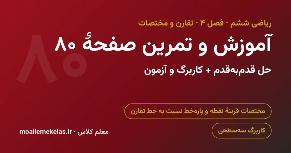 آموزش و تمرین صفحه ۸۰ ریاضی ششم